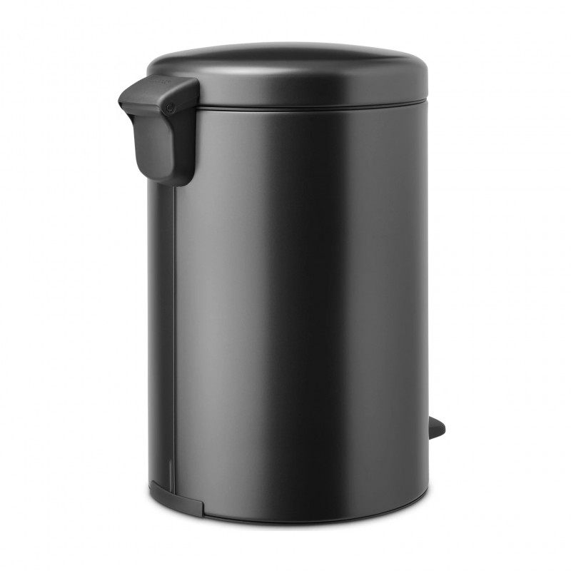 Κάδος με πεντάλ Brabantia NewIcon 1008846, 20 l, Ομαλό κλείσιμο, Αντιολισθητική βάση, Σκούρο γκρι