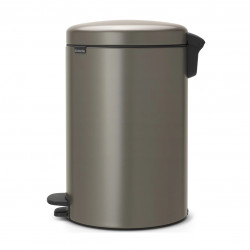 Κάδος απορριμμάτων με πεντάλ Brabantia NewIcon 649042, 20 l, Ομαλό κλείσιμο, Αντιολισθητική βάση, Γκρι