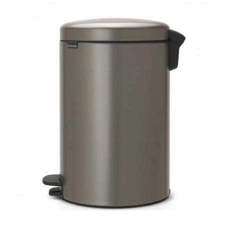 Κάδος απορριμμάτων με πεντάλ Brabantia NewIcon 649042, 20 l, Ομαλό κλείσιμο, Αντιολισθητική βάση, Γκρι