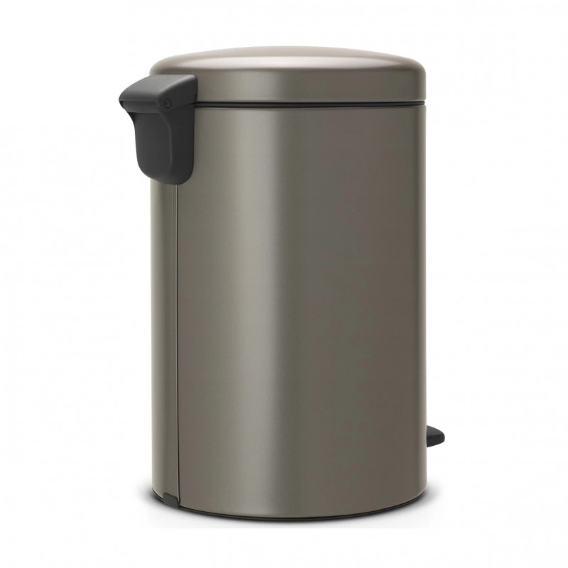 Κάδος απορριμμάτων με πεντάλ Brabantia NewIcon 649042, 20 l, Ομαλό κλείσιμο, Αντιολισθητική βάση, Γκρι