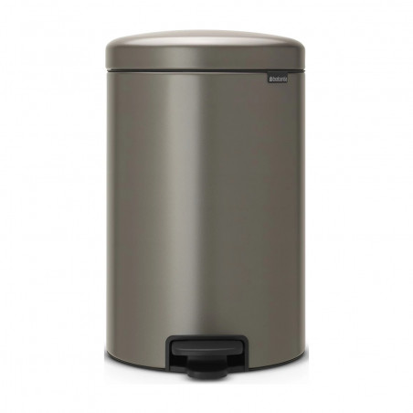 Κάδος απορριμμάτων με πεντάλ Brabantia NewIcon 649042, 20 l, Ομαλό κλείσιμο, Αντιολισθητική βάση, Γκρι