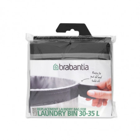 Σακούλα για τα άπλυτα της Brabantia 90300186, 30-35 l, πλένεται, βαμβάκι, γκρι