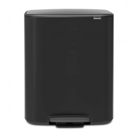 Κάδος Brabantia Bo Pedal 1003185, 60 L, Εύκολο κλείσιμο, Αντιολισθητική βάση, Μαύρο