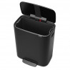 Κάδος Brabantia Bo Pedal 1003185, 60 L, Εύκολο κλείσιμο, Αντιολισθητική βάση, Μαύρο