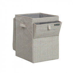 Brabantia Κιβώτιο πλυντηρίου ρούχων 1000827, 35 l, Άνοιγμα μπροστά, Ευρύ καπάκι, Πτυσσόμενο, Γκρι