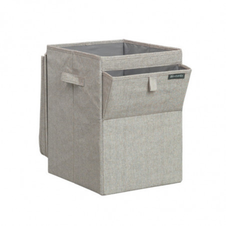 Brabantia Κιβώτιο πλυντηρίου ρούχων 1000827, 35 l, Άνοιγμα μπροστά, Ευρύ καπάκι, Πτυσσόμενο, Γκρι