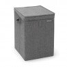Brabantia Κιβώτιο πλυντηρίου ρούχων 1000828, 35 l, Άνοιγμα μπροστά, Ευρύ καπάκι, Πτυσσόμενο, Μαύρο