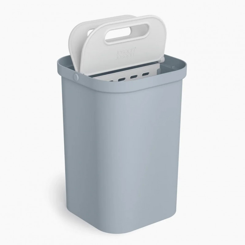 Κάδος διαχωρισμού απορριμμάτων Joseph Joseph 30109, 2x7 l, Λαβή, Καλύμματα, Ανοιχτό μπλε