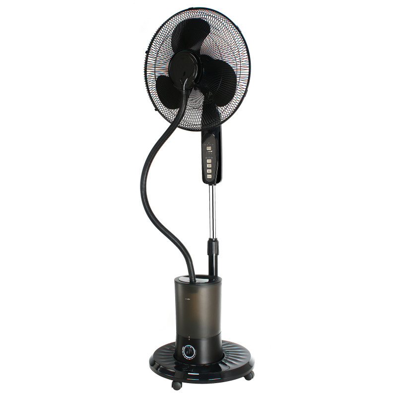 Ανεμιστήρας υδρονέφωσης Voltz OV51760K16M, 85W, 3.5L, 3 ταχύτητες, χρονοδιακόπτης, τηλεχειριστήριο, Μαύρο