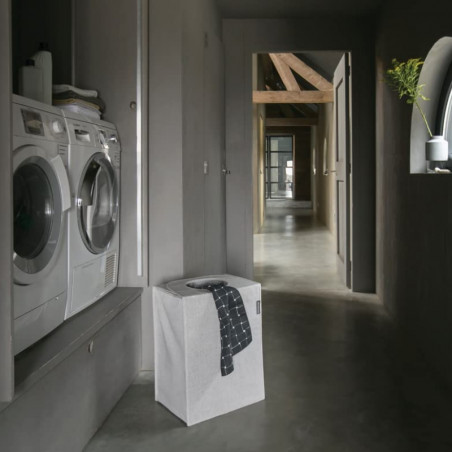 Σακούλα πλυντηρίου Brabantia 1001093, 55 L, Στερεό και αποσπώμενο πάτο, Μαγνητικές λαβές, Γκρι