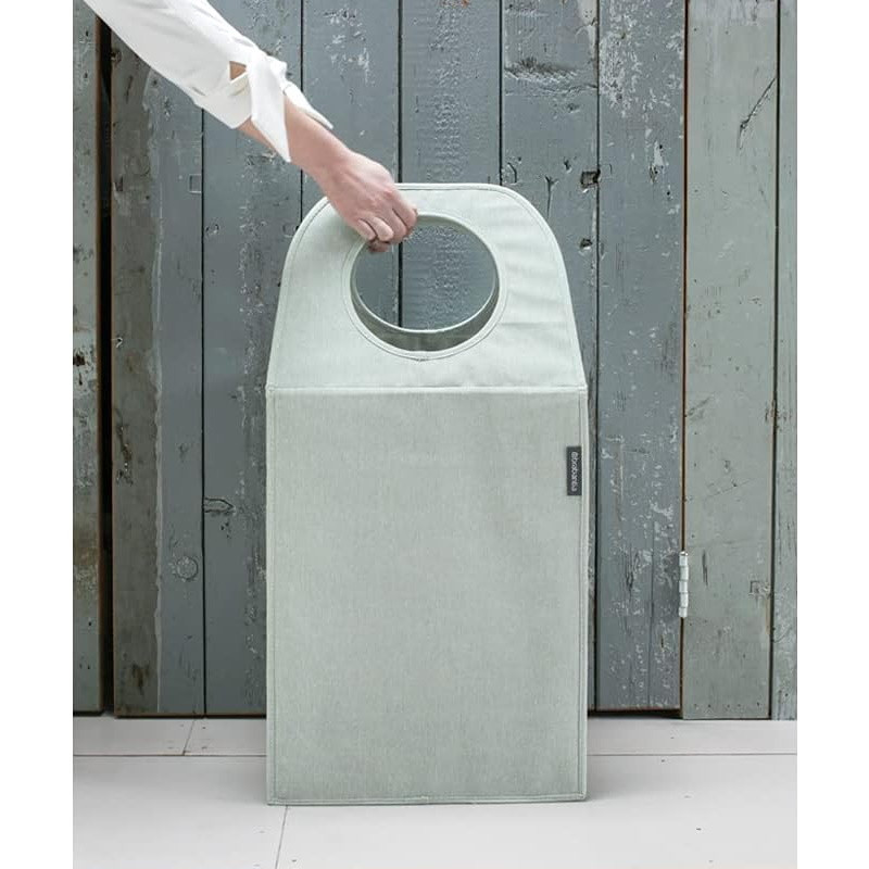 Σακούλα πλυντηρίου Brabantia 1001095, 55 L, Στερεός και αποσπώμενος πάτος, Μαγνητικές λαβές, Πράσινο