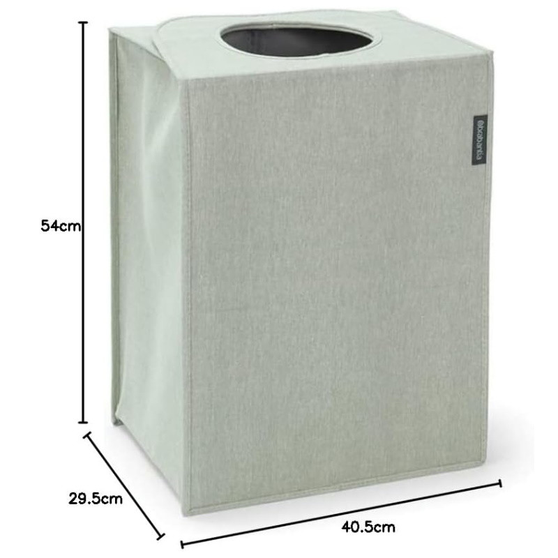 Σακούλα πλυντηρίου Brabantia 1001095, 55 L, Στερεός και αποσπώμενος πάτος, Μαγνητικές λαβές, Πράσινο