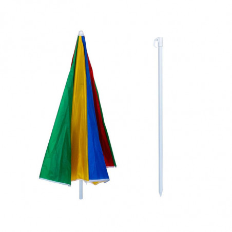 Ομπρέλα παραλίας Muhler U5037 651449, 180x180 cm, Χωρίς βάση, Βραχίονας σπασίματος, 8 πλευρές, Ποικιλία