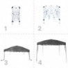 Σκηνή Muhler 1006077, 3x3 m, Πτυσσόμενη, Ατσάλινοι σωλήνες, Πράσινο