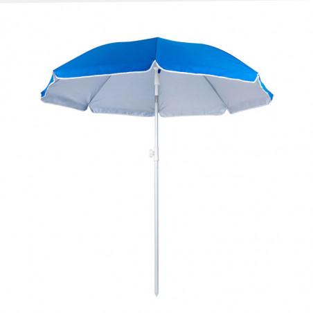 Ομπρέλα παραλίας MUHLER 2119 1008628, Ø160 cm, 195 cm ύψος, 8 νευρώσεις, UV προστασία UPF 50+, Βραχίονας Breakaway, Μπλε