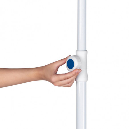 Ομπρέλα παραλίας MUHLER 2117 1008638, Ø190 cm, 210 cm ύψος, 10 νευρώσεις, UV προστασία UPF 50+, Μπλε