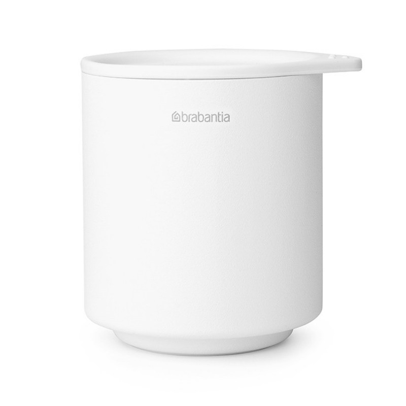Κουτί αξεσουάρ μπάνιου Brabantia MindSet Mineral 1005687, Αντιολισθητική βάση, Ορυκτό φινίρισμα, Λευκό