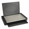 Ηλεκτρική σχάρα με καπάκι Rosberg R51015M, 1800W, 35x22 cm, 12 σωληνωτές νευρώσεις, δίσκος λίπους, Μαύρο