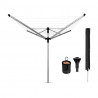 Brabantia Lift-O-Matic Advance για εξωτερικούς χώρους 90300255, 60 m, Ρυθμιζόμενο ύψος, Αγκύρωση σκυροδέματος, Θήκη, Τσάντα με κλιπς, Ανθεκτικό στη διάβρωση, Inox