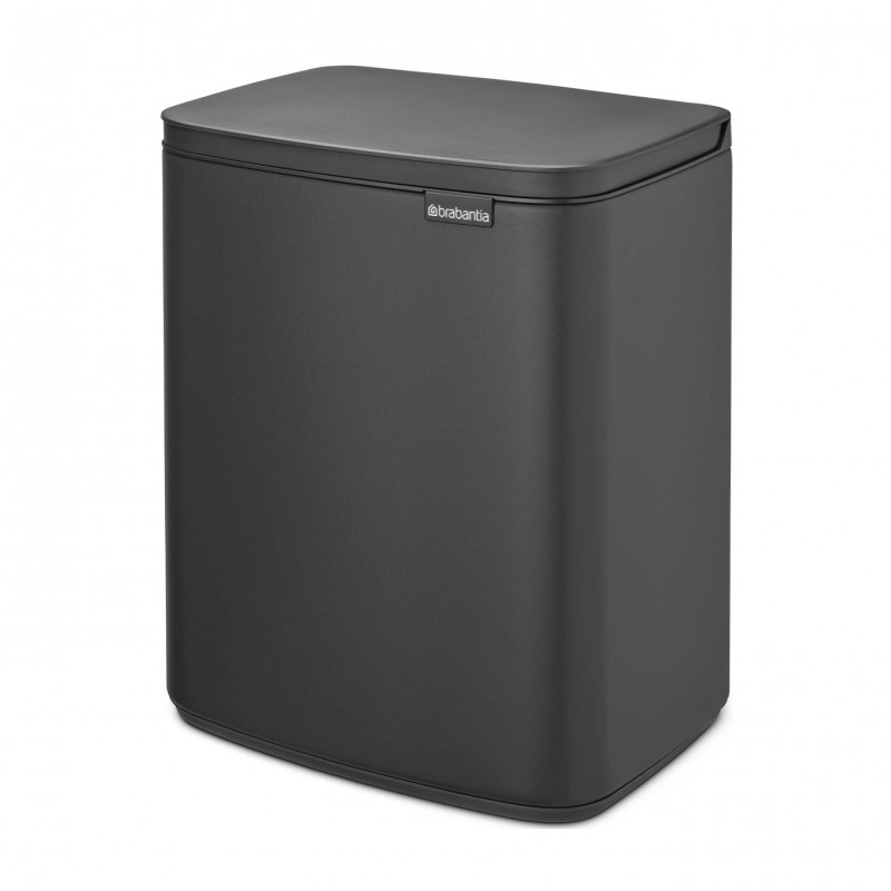 Κάδος Brabantia Bo Small 1006635, 12 l, Αθόρυβο και ομαλό άνοιγμα, Αντιολισθητική βάση, Μαύρο