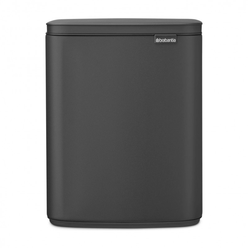 Κάδος Brabantia Bo Small 1006635, 12 l, Αθόρυβο και ομαλό άνοιγμα, Αντιολισθητική βάση, Μαύρο