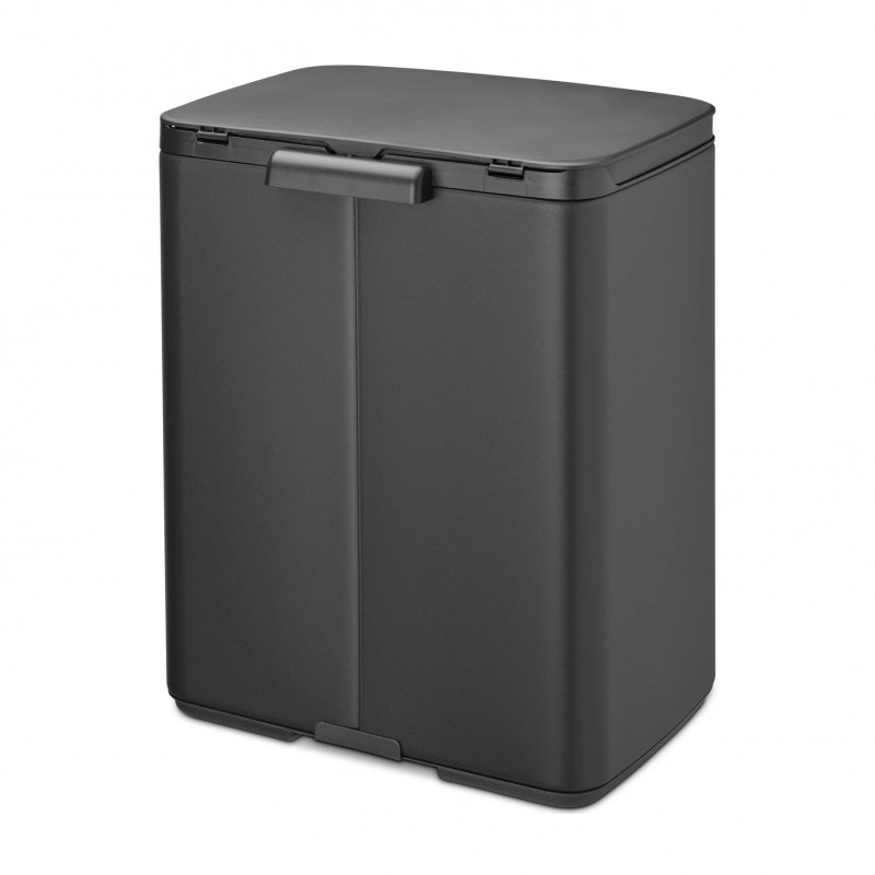 Κάδος Brabantia Bo Small 1006635, 12 l, Αθόρυβο και ομαλό άνοιγμα, Αντιολισθητική βάση, Μαύρο
