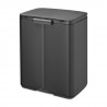 Κάδος Brabantia Bo Small 1006635, 12 l, Αθόρυβο και ομαλό άνοιγμα, Αντιολισθητική βάση, Μαύρο