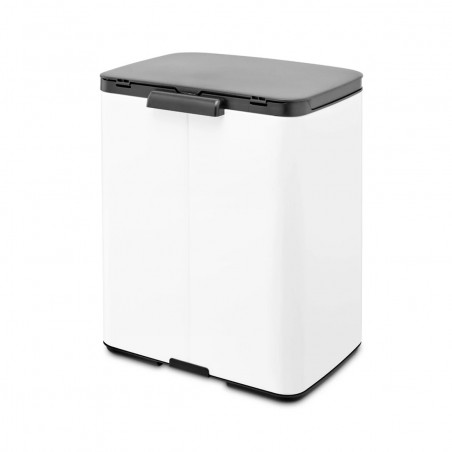 Κάδος Brabantia Bo Small 1006633, 12 l, Αθόρυβο και ομαλό άνοιγμα, Αντιολισθητική βάση, Λευκό
