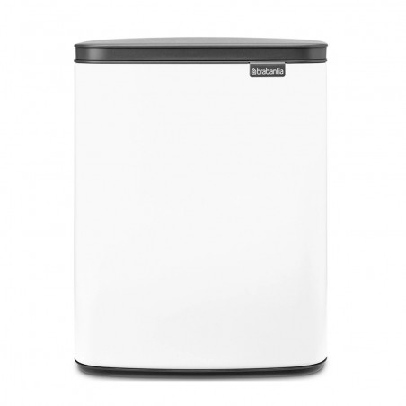 Κάδος Brabantia Bo Small 1006633, 12 l, Αθόρυβο και ομαλό άνοιγμα, Αντιολισθητική βάση, Λευκό