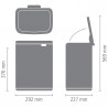 Κάδος Brabantia Bo Small 1006633, 12 l, Αθόρυβο και ομαλό άνοιγμα, Αντιολισθητική βάση, Λευκό