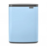 Κάδος Brabantia Bo Small 1006637, 12 l, αθόρυβο και ομαλό άνοιγμα, αντιολισθητική βάση, γαλάζιο χρώμα