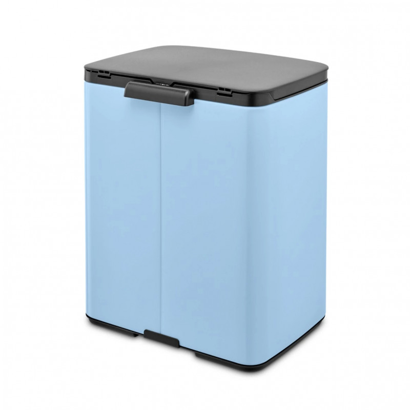 Κάδος Brabantia Bo Small 1006637, 12 l, αθόρυβο και ομαλό άνοιγμα, αντιολισθητική βάση, γαλάζιο χρώμα