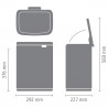 Κάδος Brabantia Bo Small 1006637, 12 l, αθόρυβο και ομαλό άνοιγμα, αντιολισθητική βάση, γαλάζιο χρώμα