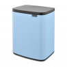 Κάδος Brabantia Bo Small 1006637, 12 l, αθόρυβο και ομαλό άνοιγμα, αντιολισθητική βάση, γαλάζιο χρώμα