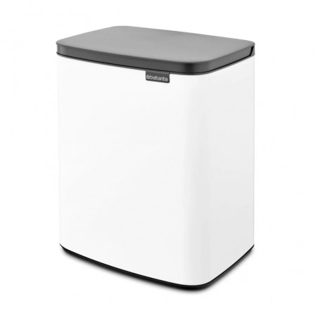 Κάδος Brabantia Bo Small 1006633, 12 l, Αθόρυβο και ομαλό άνοιγμα, Αντιολισθητική βάση, Λευκό