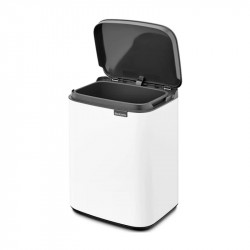Κάδος Brabantia Bo Small 1006621, 4 L, Ομαλό και αθόρυβο άνοιγμα, Αντιολισθητική βάση, Λευκό