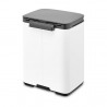 Κάδος Brabantia Bo Small 1006621, 4 L, Ομαλό και αθόρυβο άνοιγμα, Αντιολισθητική βάση, Λευκό
