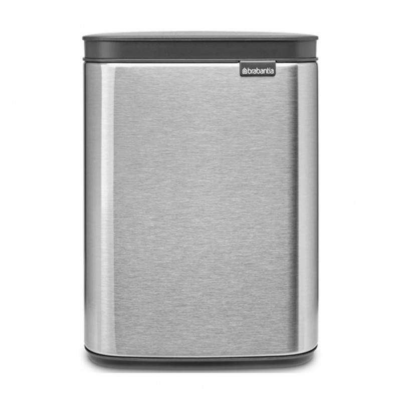 Κάδος Brabantia Bo Small 1006625, 4 L, Ομαλό και αθόρυβο άνοιγμα, Αντιολισθητική βάση, Ανθεκτικό στα δακτυλικά αποτυπώματα, Inox/Matte