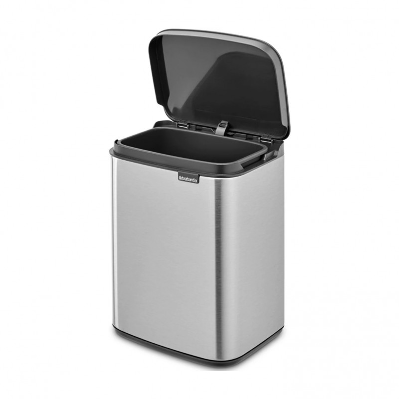 Κάδος Brabantia Bo Small 1006625, 4 L, Ομαλό και αθόρυβο άνοιγμα, Αντιολισθητική βάση, Ανθεκτικό στα δακτυλικά αποτυπώματα, Inox/Matte