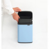 Κάδος Brabantia Bo Small 1006626, 4 L, Ομαλό και αθόρυβο άνοιγμα, Αντιολισθητική βάση, Μπλε ανοιχτόχρωμο