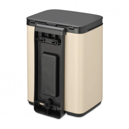 Κάδος Brabantia Bo Small 1008865, 4 L, Ομαλό και αθόρυβο άνοιγμα, Αντιολισθητική βάση, Μπεζ