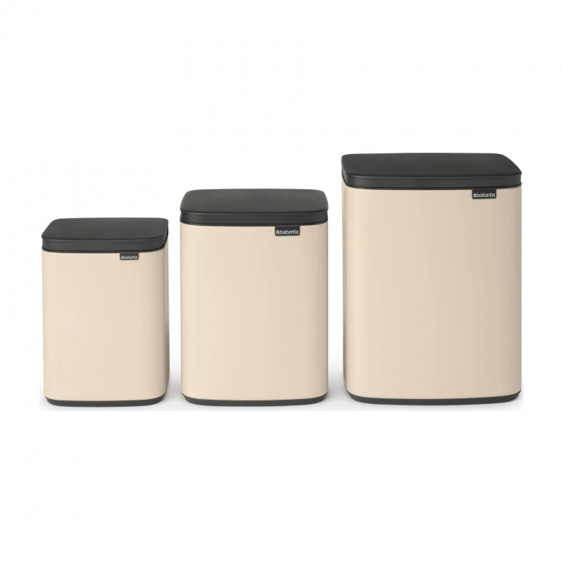 Κάδος Brabantia Bo Small 1008865, 4 L, Ομαλό και αθόρυβο άνοιγμα, Αντιολισθητική βάση, Μπεζ