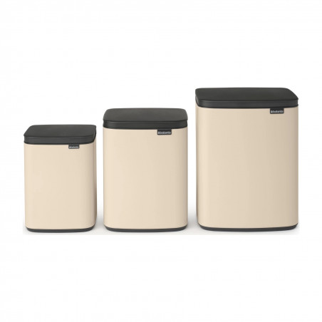 Κάδος Brabantia Bo Small 1008865, 4 L, Ομαλό και αθόρυβο άνοιγμα, Αντιολισθητική βάση, Μπεζ