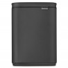 Κάδος Brabantia Bo Small 1008866, 4 L, Ομαλό και αθόρυβο άνοιγμα, Αντιολισθητική βάση, Ορυκτή επίστρωση, Σκούρο γκρι