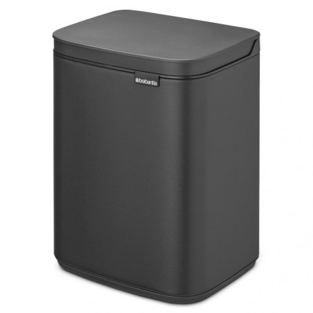 Κάδος Brabantia Bo Small 1008866, 4 L, Ομαλό και αθόρυβο άνοιγμα, Αντιολισθητική βάση, Ορυκτή επίστρωση, Σκούρο γκρι