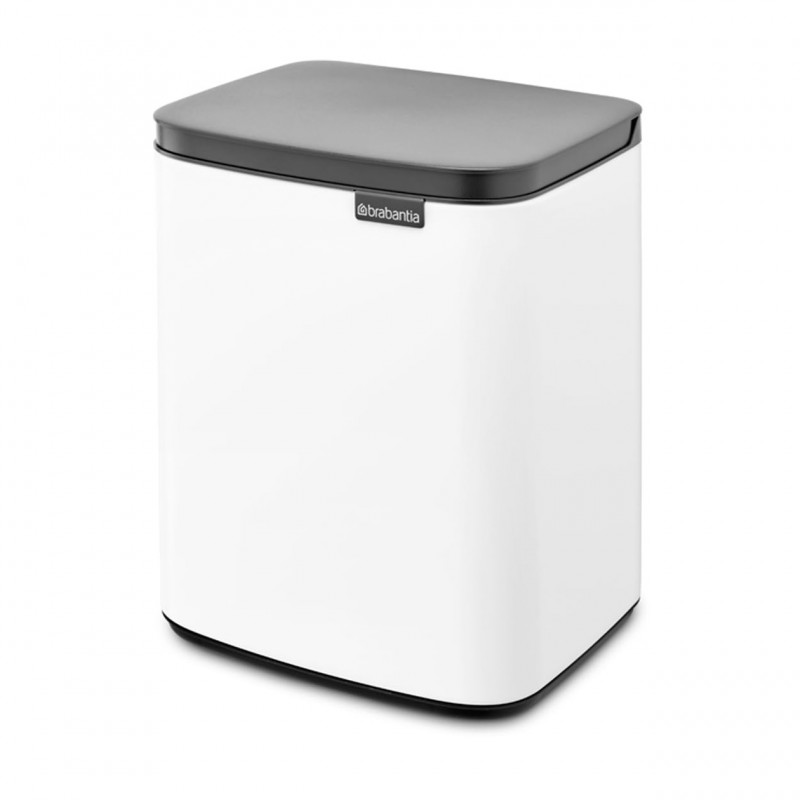 Κάδος Brabantia Bo Small 1006627, 7 L, Ομαλό και αθόρυβο άνοιγμα, Αντιολισθητική βάση, Λευκό