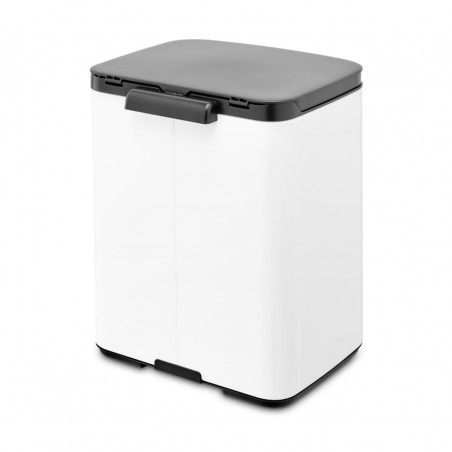 Κάδος Brabantia Bo Small 1006627, 7 L, Ομαλό και αθόρυβο άνοιγμα, Αντιολισθητική βάση, Λευκό