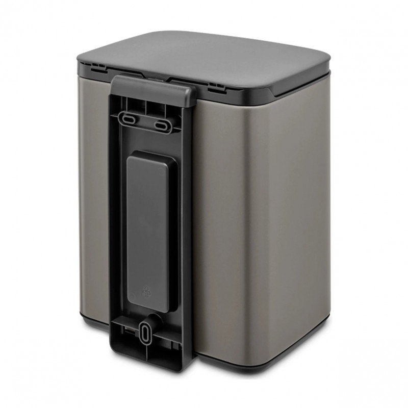 Κάδος Brabantia Bo Small 1006628, 7 L, Ομαλό και αθόρυβο άνοιγμα, Αντιολισθητική βάση, Γκρι