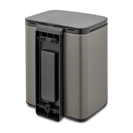 Κάδος Brabantia Bo Small 1006628, 7 L, Ομαλό και αθόρυβο άνοιγμα, Αντιολισθητική βάση, Γκρι