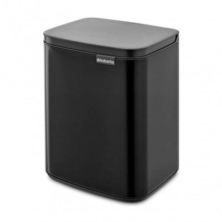 Κάδος Brabantia Bo Small 1006629, 7 L, Ομαλό και αθόρυβο άνοιγμα, Αντιολισθητική βάση, Μαύρο